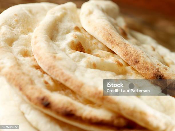 East Indian Naan Bread Stock Photo - Download Image Now - Naan Bread, Pita Bread, Flat - Physical Description