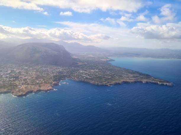istock sea coast in Sicily seen from an airplane 1576061869