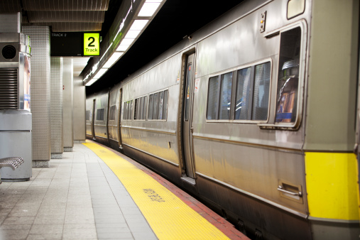 trainstation in NY subway in Brooklyn, New York