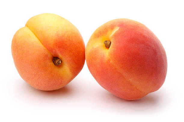 Fresh Apricots on White Background  apricot stock pictures, royalty-free photos & images