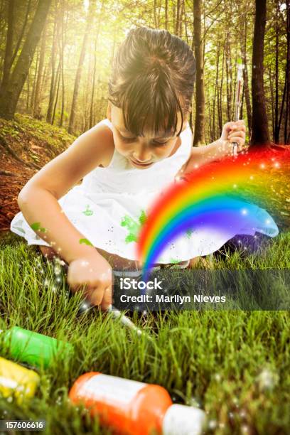 Realizzate I Vostri Sogni - Fotografie stock e altre immagini di Arcobaleno - Arcobaleno, Bambino, Artista