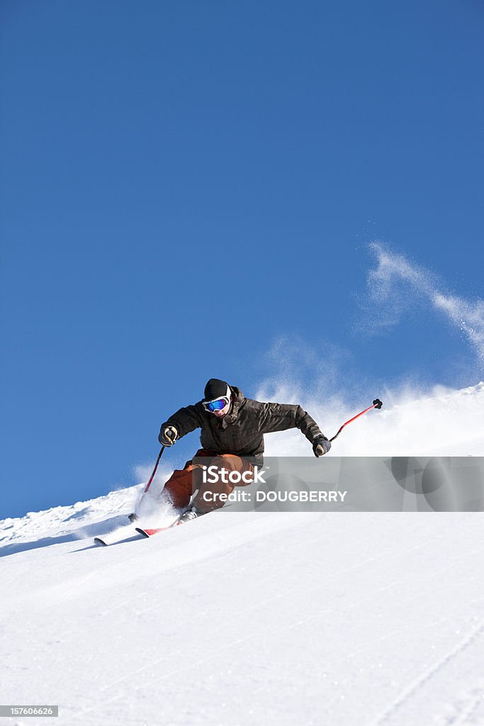 Acción de esquí - Foto de stock de Doblado - Actividad física libre de derechos