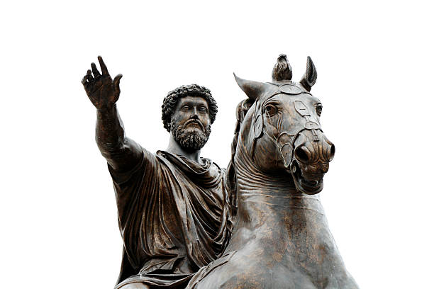 Statue of Marcus Aurelius stock photo