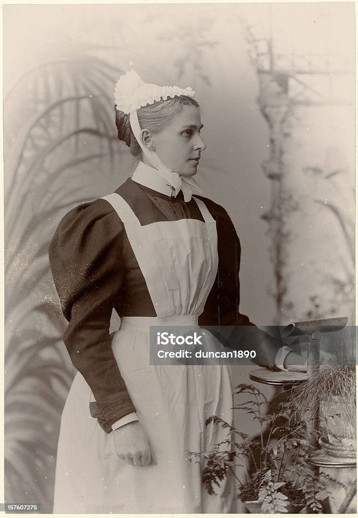 Fonctions victorien femme vintage photo - Photo de Personnel de maison libre de droits