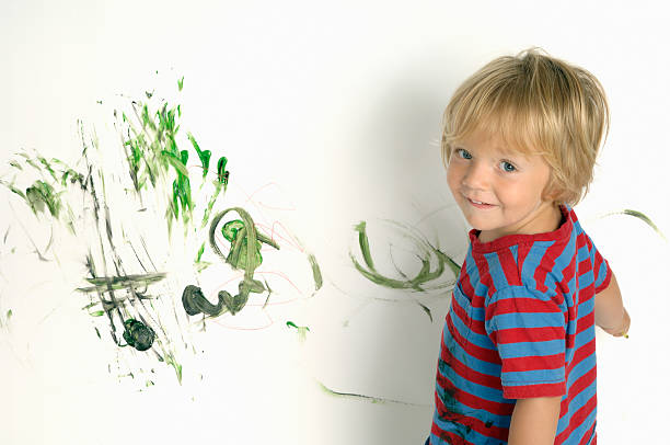 istock Toddler painting a forest. 157607433