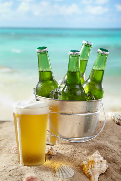 istock Beer bucket on the Beach 157607636