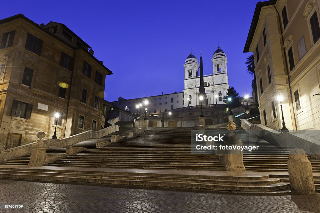 Degraus espanhóis Piazza di Spagna Roma Itália - Royalty-free Praça de Espanha - Bairro da Praça de Espanha Foto de stock