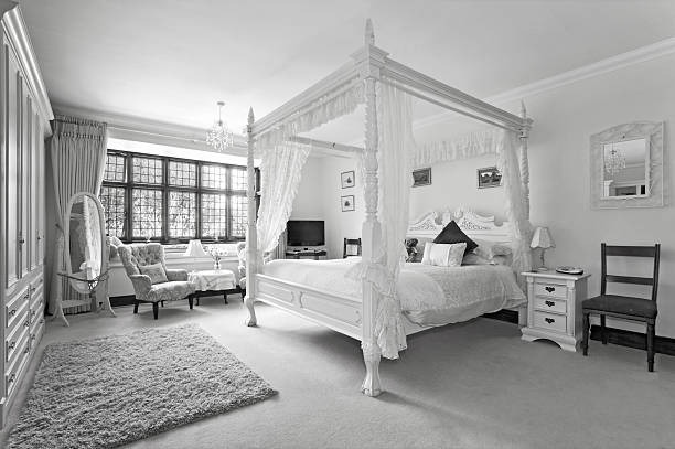 istock four poster bed in black and white 157607859