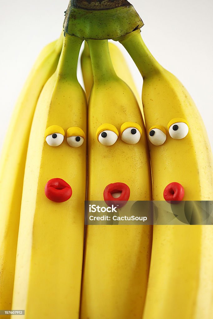 Bananas portrait Bananas portrait handmade with plasticine by CactuSoup crew. Humor Stock Photo