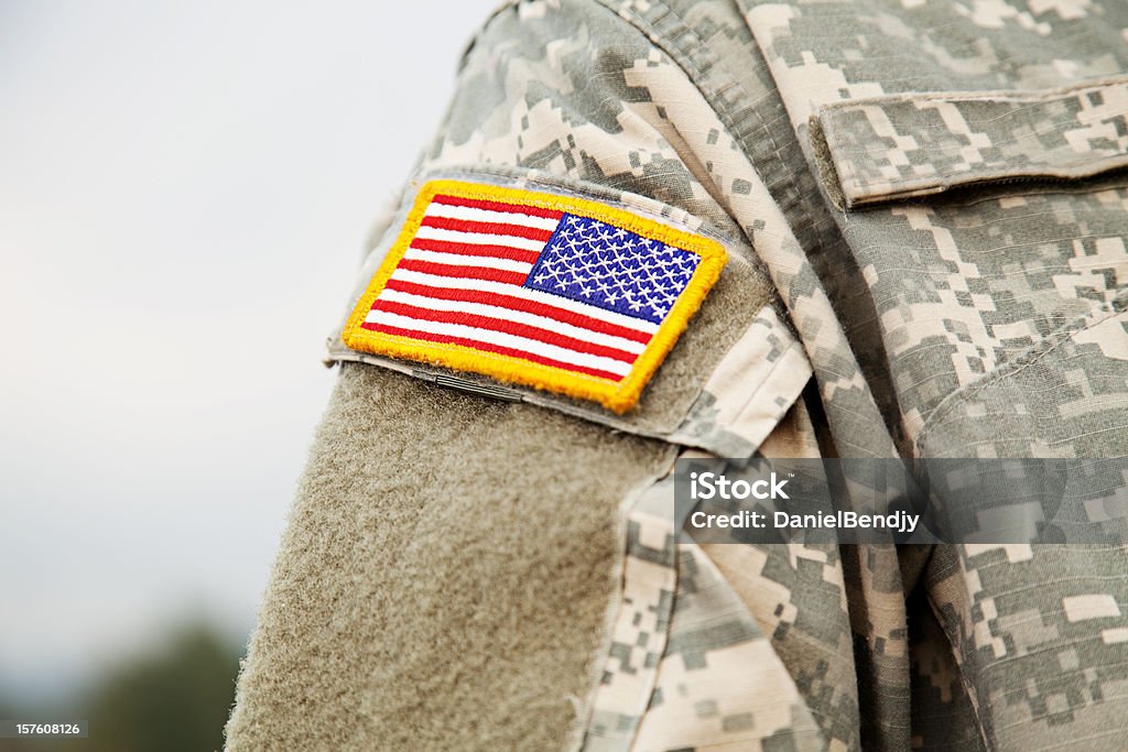 O uniforme do exército U - Royalty-free Bandeira dos Estados Unidos da América Foto de stock