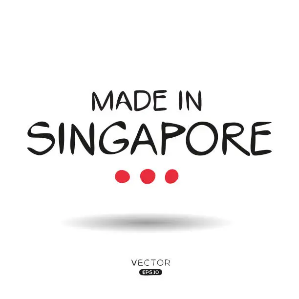 Vector illustration of Made in Singapore