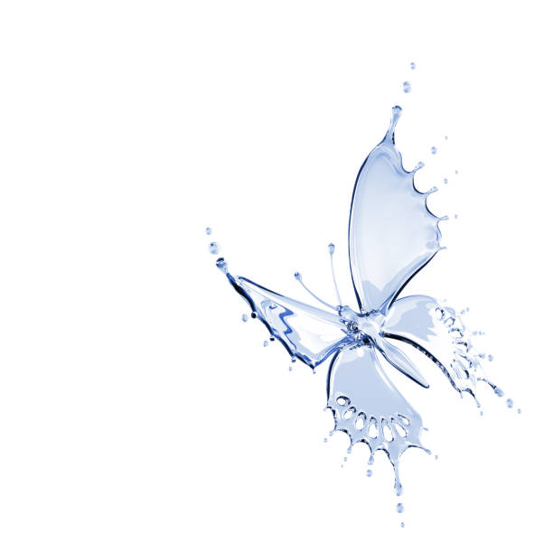 istock Illustration of butterfly made from water 157608935