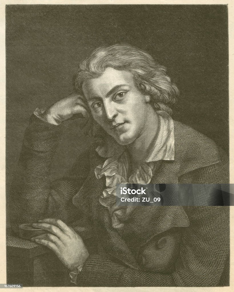 Friedrich Schiller, von dem Anton Graff - Lizenzfrei Friedrich Schiller - Dichter Stock-Illustration