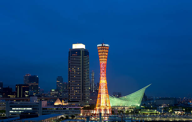 istock Night view of Kobe Port, Japan 157609362