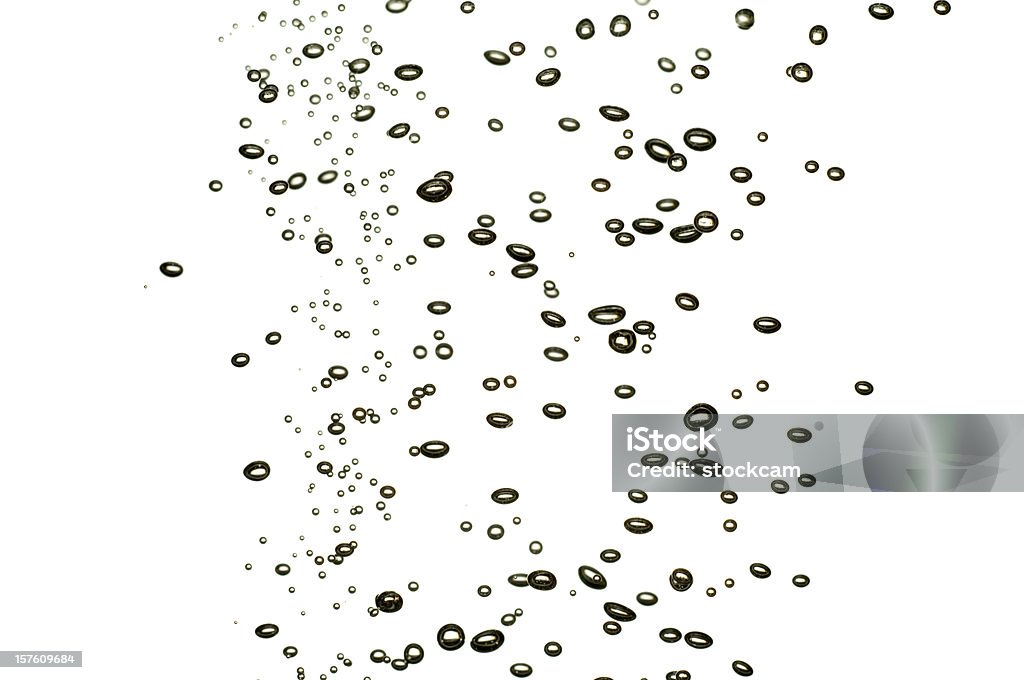 Air bubbles in water Air bubbles in clear water. Carbonated Water Stock Photo