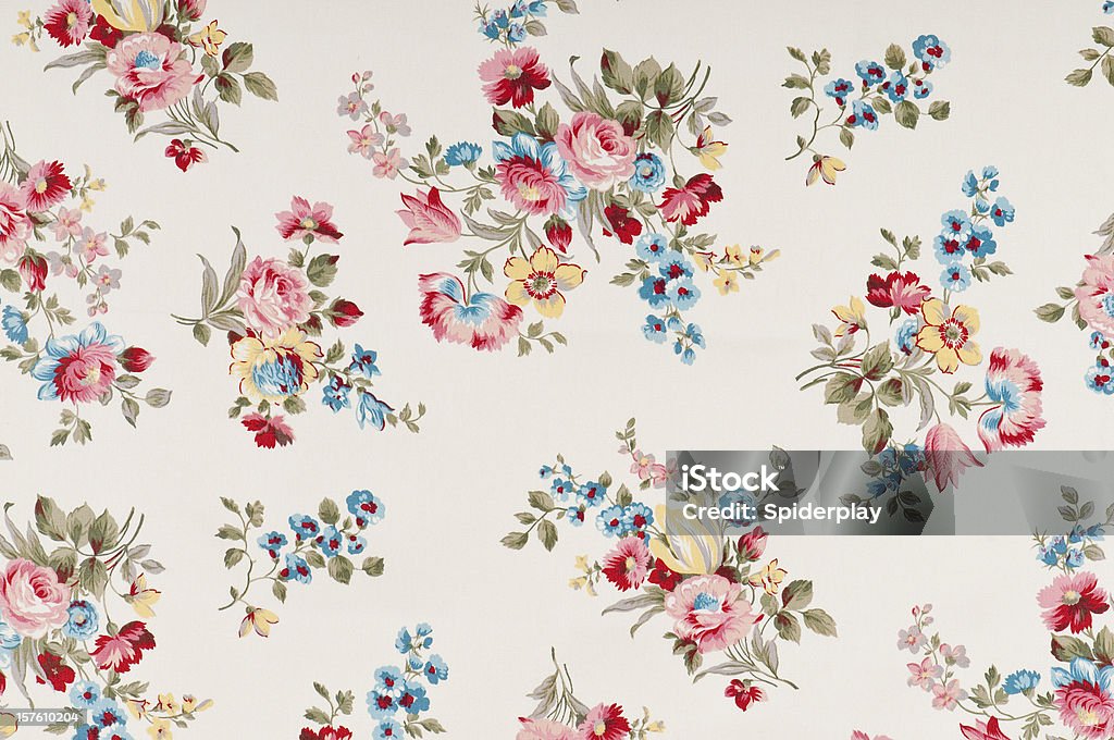 Farleigh 플로럴 중진공상태 앤틱형 패브릭 - 로열티 프리 꽃무늬 스톡 사진