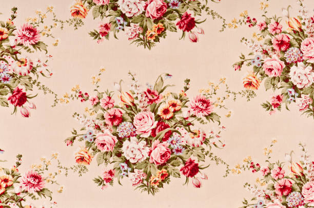 istock Ahsley Rosette Close Up Antique Floral Fabric 157610261