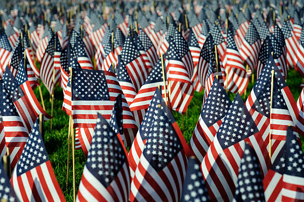 Memorial Day Flags - foto de stock