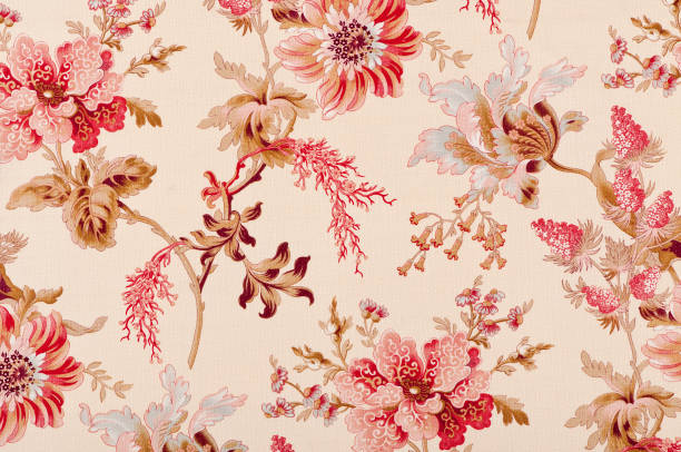 istock Belgrave Floral Close Up Antique Fabric 157610272