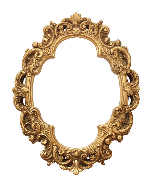 montatura in oro antico - picture frame frame wood photograph foto e immagini stock