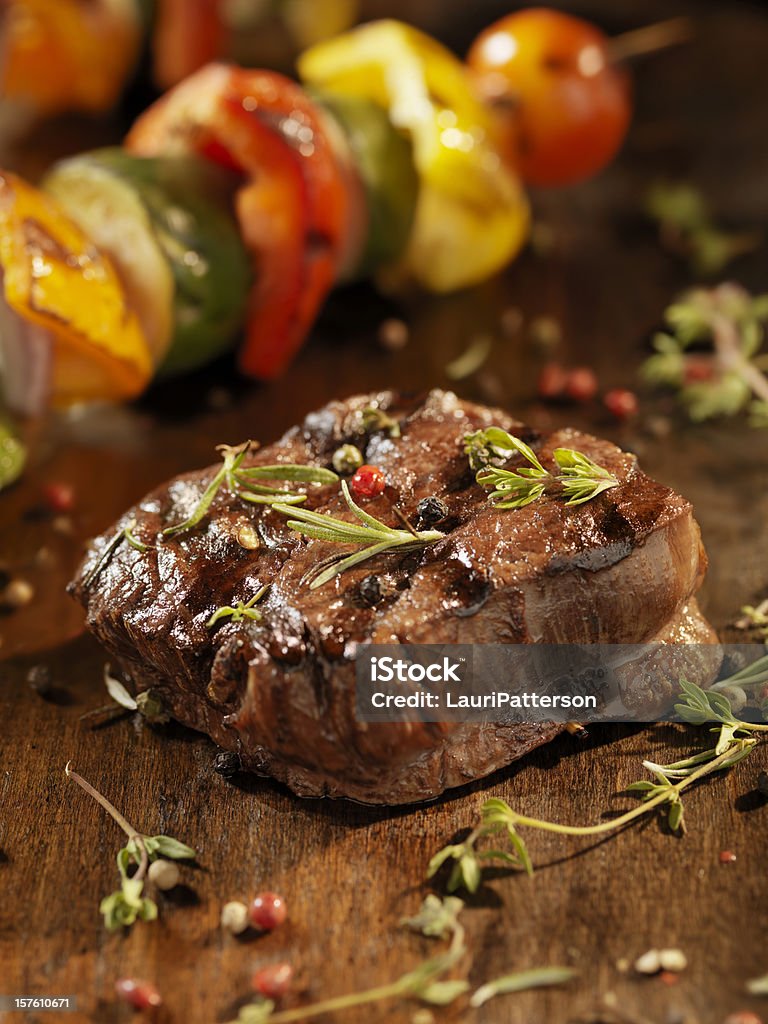 Juicy Fillet Steak with Fresh Herbs  Steak Stock Photo