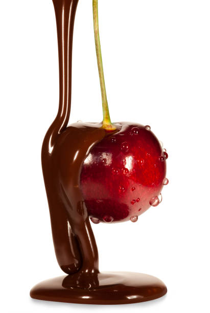 istock Fresh Red Ripe Cherry Covered With Chocolate 157610844