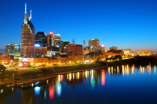 Night Skyline of Nashville, Tennessee (Dusk)