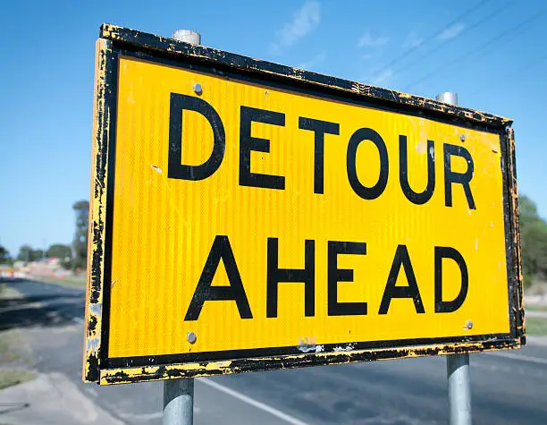 Photo of Detour Ahead Sign