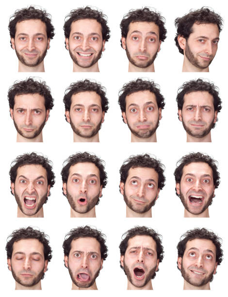 istock caucasian curly hair beard man expression collection isolated on white 157611209