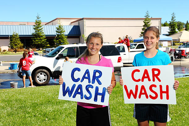 Car Wash Fundraiser  gchutka stock pictures, royalty-free photos & images