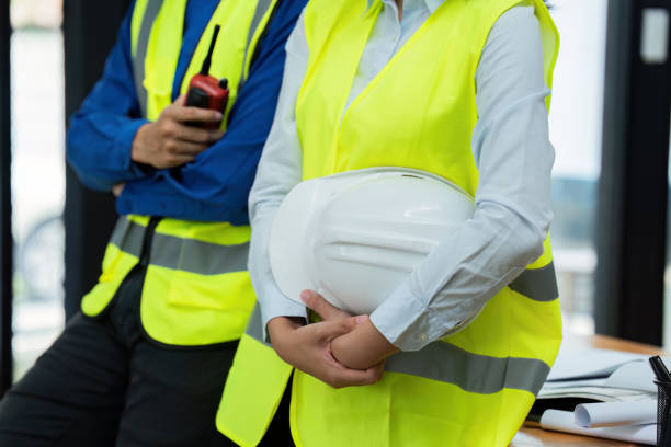 istock Closeup Civil engineers and architects team working together at the office 1576115403