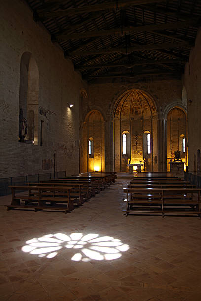 istock Internal of Medieval Church 157611569