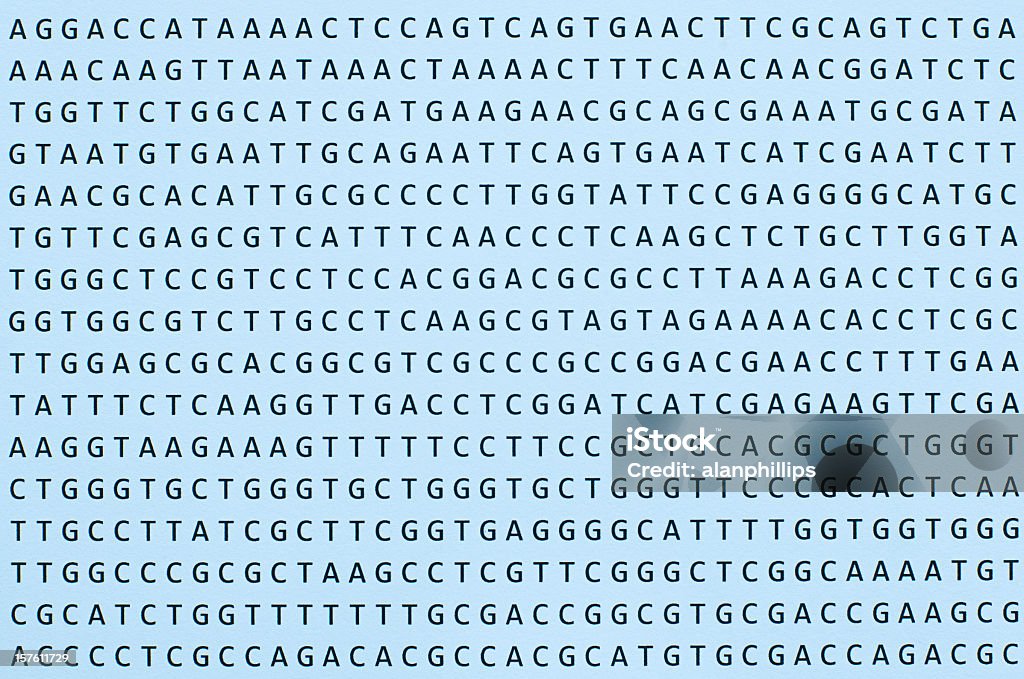 DNA 염기 서열 prinout 종이 수평계 취향성 - 로열티 프리 DNA 스톡 사진