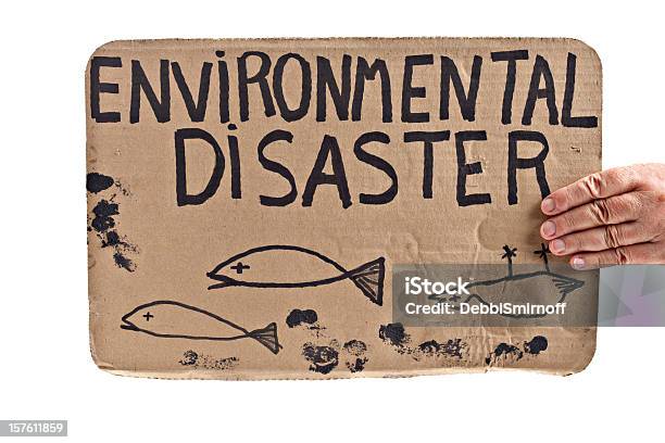 Katastrofy Environmentalmental Znak - zdjęcia stockowe i więcej obrazów Wyciek ropy naftowej - Wyciek ropy naftowej, Bez ludzi, Białe tło