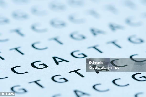 Close Up View Of Dna Nucleotide Sequence Computerausdruck Stockfoto und mehr Bilder von Alphabet