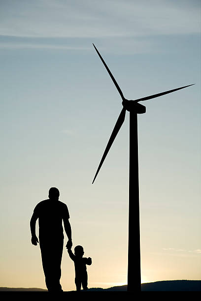 zukunft power - fuel and power generation power wind power supply stock-fotos und bilder