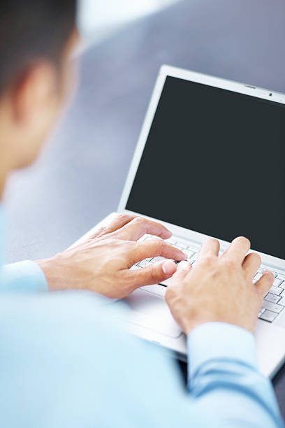 istock Businessman working on laptop at office 157612109