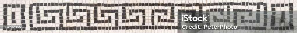 Greek key fret pattern made with mosaics  Classical Greek Stock Photo