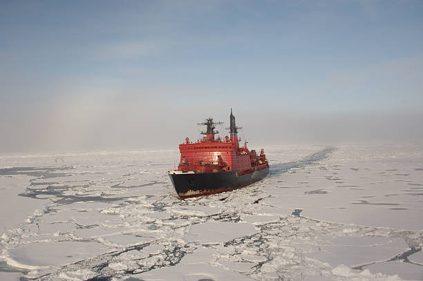 istock Nuclear ice breaker heading to the North pole 157612418