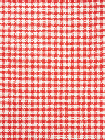 Table cloth red and white pattern
