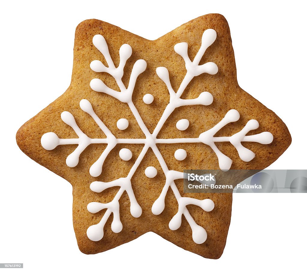 Christmas Gingerbread Star shape christmas gingerbread isolated on white background Christmas Stock Photo