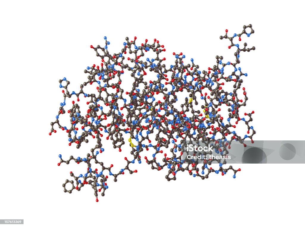 Modelo de hormona del crecimiento humano - Foto de stock de Hormona del crecimiento humano libre de derechos