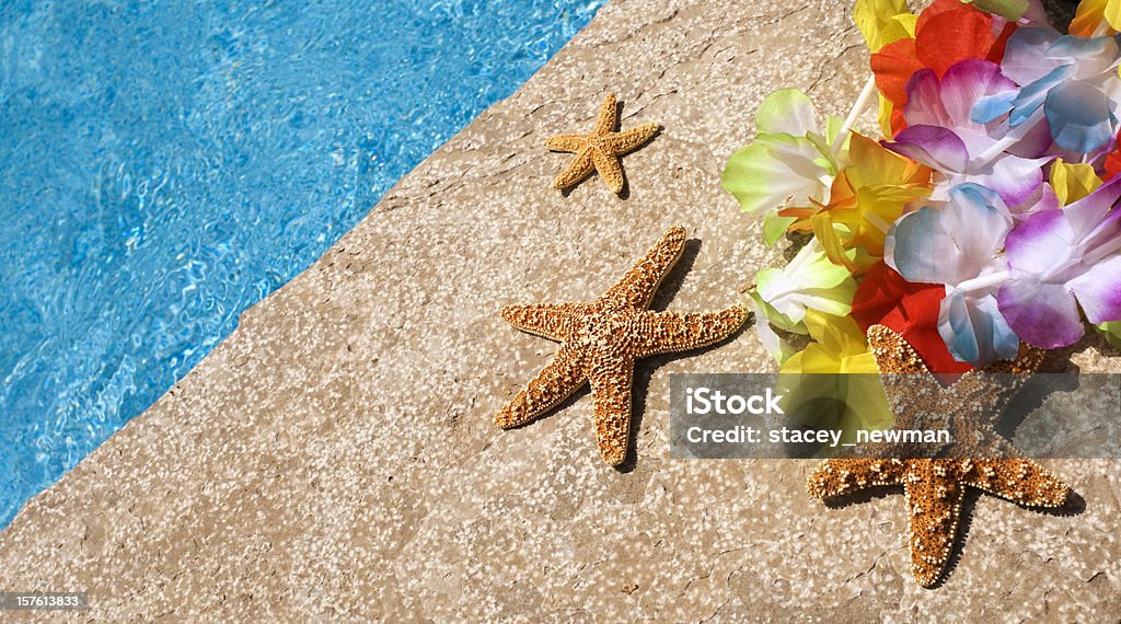 Vacaciones de verano concepto junto a la piscina - Foto de stock de Agua libre de derechos