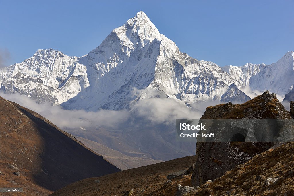 Berg Ama Dablam. Everest-Schaltung. Nepal Motive. - Lizenzfrei Mount Everest Stock-Foto