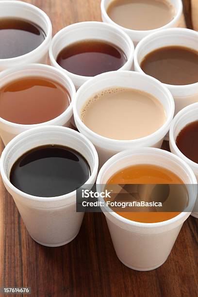 Coffees And Teas Stock Photo - Download Image Now - Disposable Cup, Tea - Hot Drink, Brown