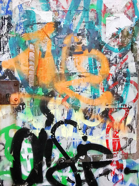 istock Abstract Graffiti On Old Metal Door 157614925