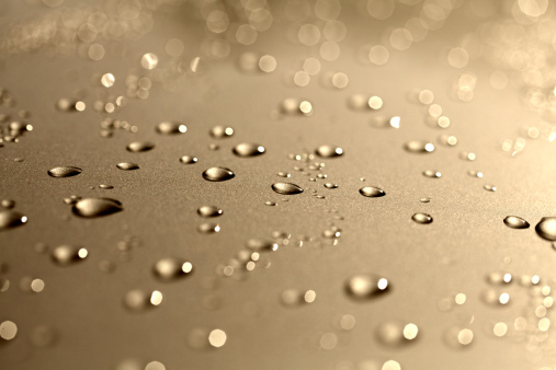 Water drops on white background.  Rain drop Condensation Texture.