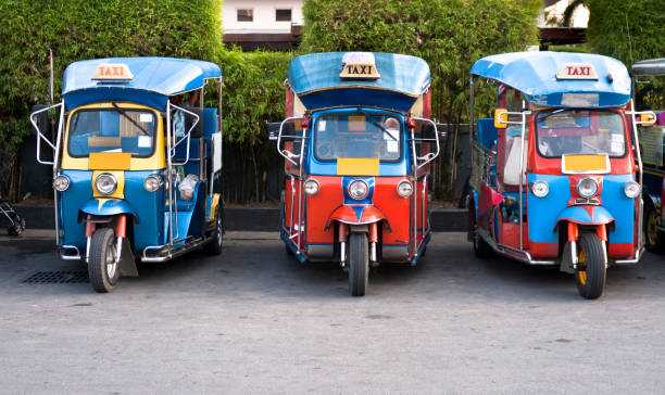 istock Three Tuk-Tuks (Motorised Rickshaws) In Hua Hin, Thailand 157615108