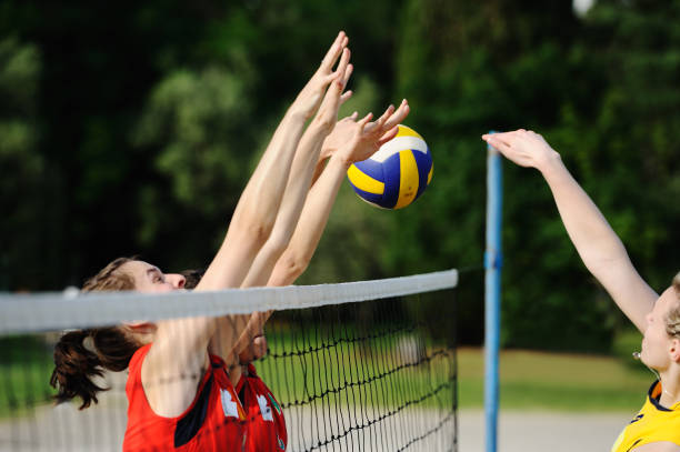 istock Volleyball action on the net 157615292