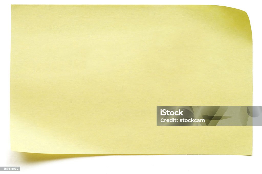 Желтый изолированные после его Примечание - Стоковые фото Клеящаяся записка роялти-фри